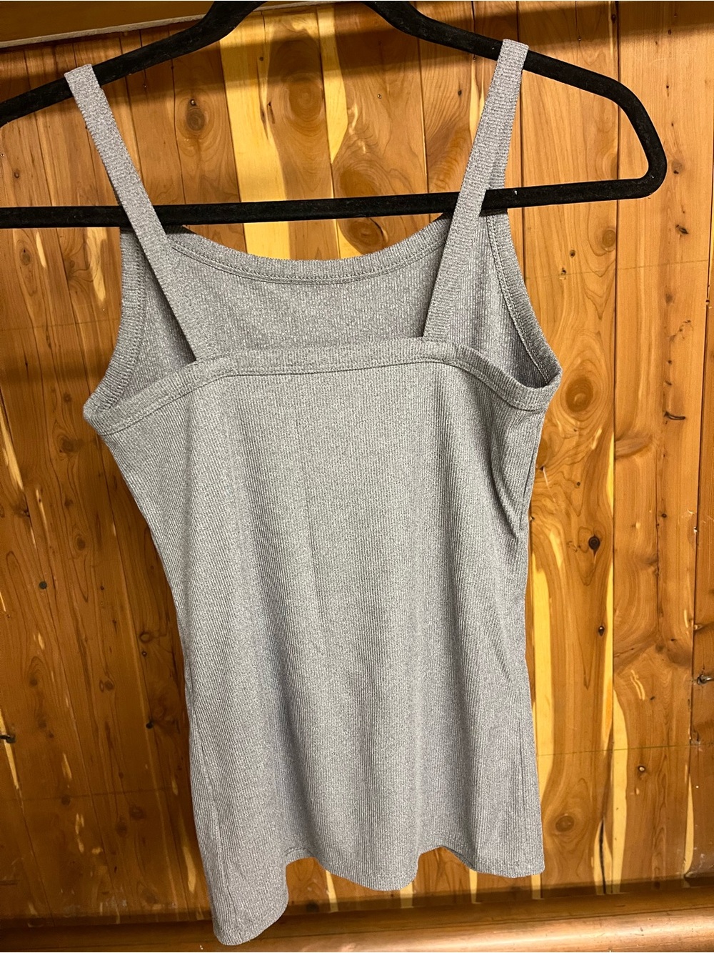 Target Silver Glitter Ribbed Tank Top - Picture 2 of 2